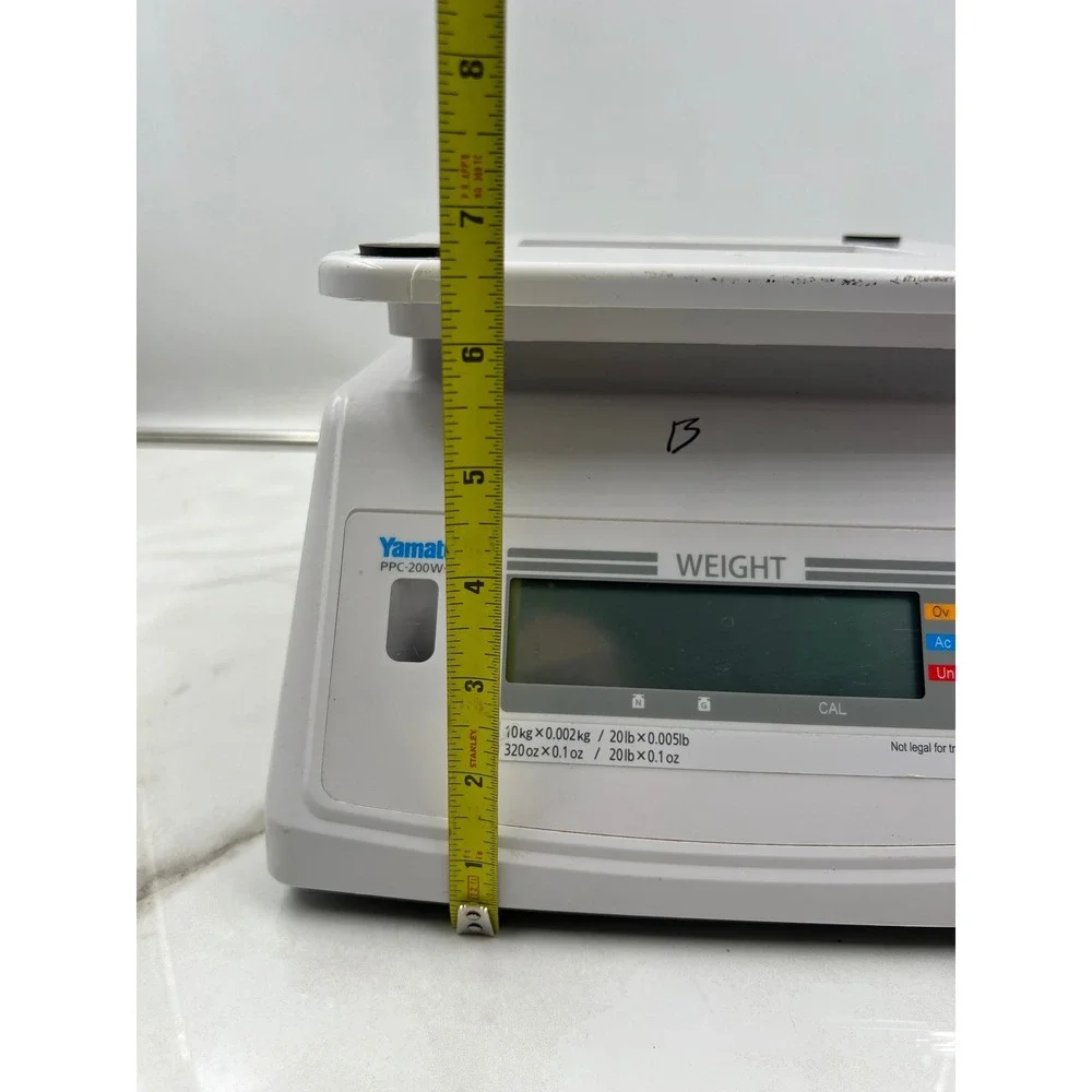Yamato PPC-200W-II Digital Scale 20lb 10kg Capacity White Industrial Bench Scale